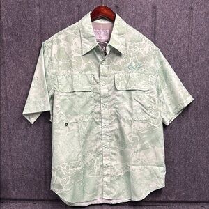 Colosseum Green Casual Button Down Shirt Relaxed Fit